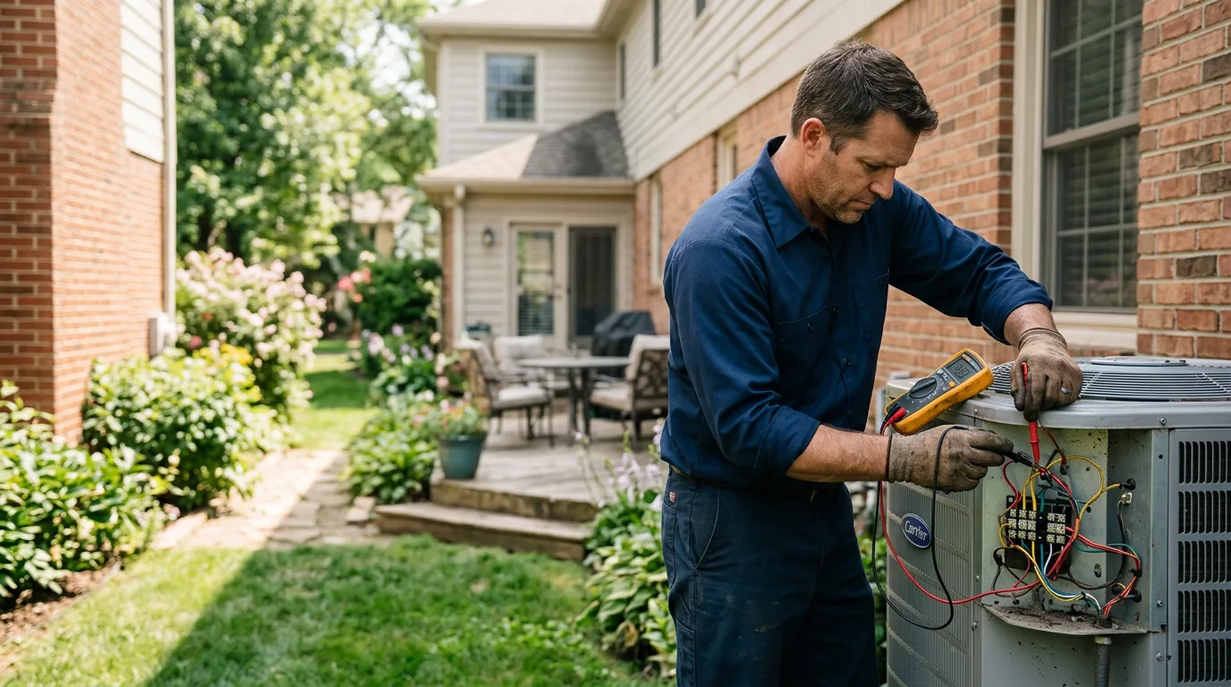 HVAC technician working near White Hall, IL